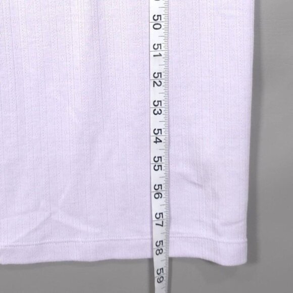 NWT Anthropologie Maxi Dress Sleeveless Pointelle Slip MEDIUM Lavender Back Slit - Picture 8 of 14